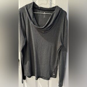 Apana Cowl Neck Hoodie Shirt - Gray M
